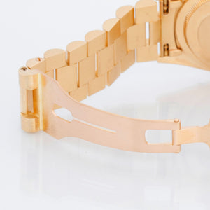 Men's  18k Gold  Rolex President Day-Date Watch 18238 White Roman Dial