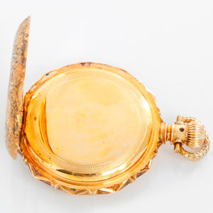 Elgin 18K Yellow Gold Hunter Case Pocket Watch