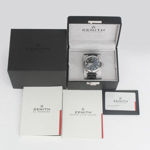 Zenith Pilot Stainless Steel Mens Chronograph Watch 03.2430.4054