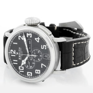 Zenith Pilot Stainless Steel Mens Chronograph Watch 03.2430.4054