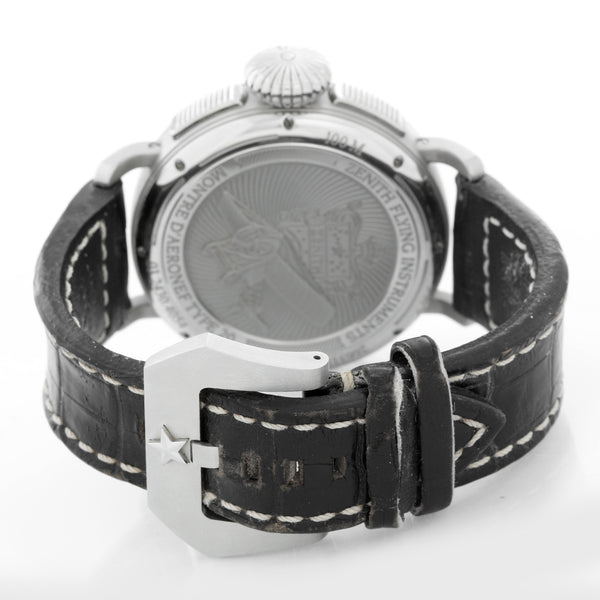 Zenith Pilot Stainless Steel Mens Chronograph Watch 03.2430.4054