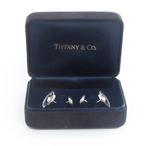 Tiffany & Co. 18K White Gold Atlas Cufflinks