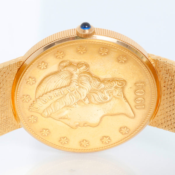 Corum $20 18k Liberty Gold Coin Men's 1904 Quartz Watch