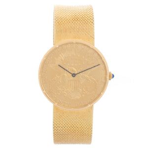 Corum $20 18k Liberty Gold Coin Men's 1904 Quartz Watch