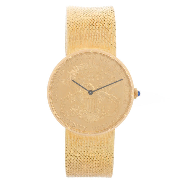 Corum $20 18k Liberty Gold Coin Men's 1904 Quartz Watch