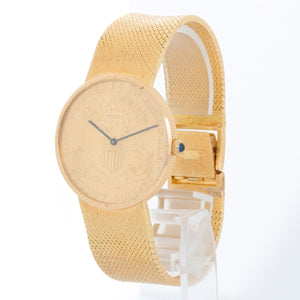 Corum $20 18k Liberty Gold Coin Men's 1904 Quartz Watch