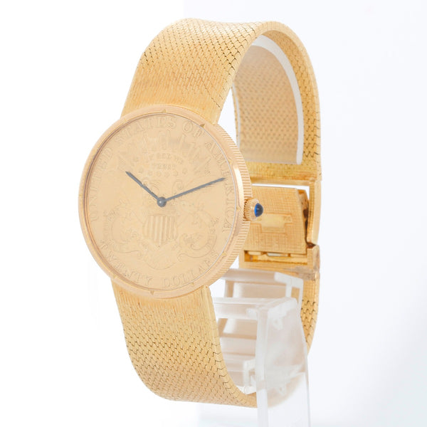 Corum $20 18k Liberty Gold Coin Men's 1904 Quartz Watch