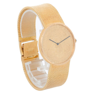 Corum $20 18k Liberty Gold Coin Men's 1904 Quartz Watch