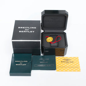 Breitling Bentley Chronograph Men's Steel Watch Silver Dial A44362