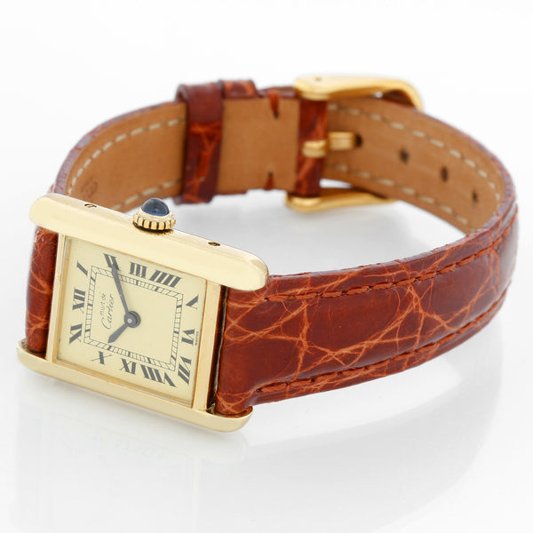 Cartier Must de Cartier Gold Plaque Ladies Watch  590004