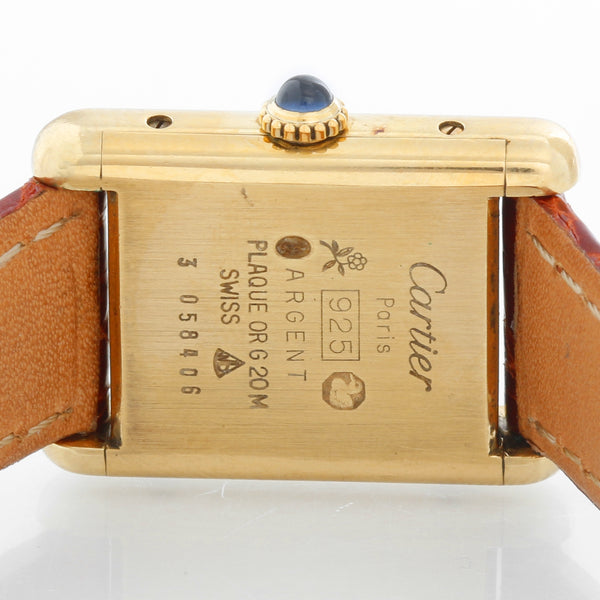 Cartier Must de Cartier Gold Plaque Ladies Watch  590004