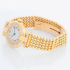 Cartier 18k Yellow Gold Ladies Colisee Diamond Watch
