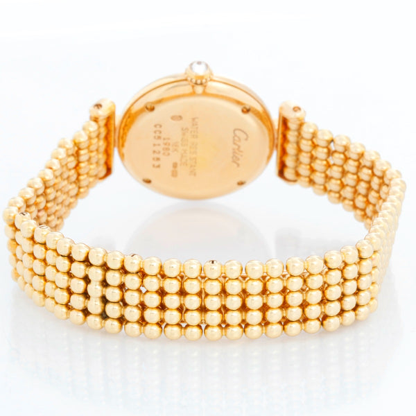 Cartier 18k Yellow Gold Ladies Colisee Diamond Watch