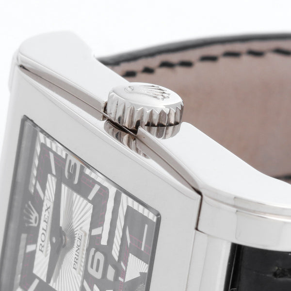 Rolex Cellini Prince 18k White Gold Men's Watch Silver Dial 5443/9