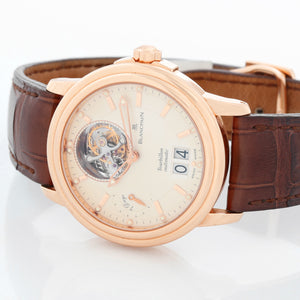 Blancpain 18K Rose Gold Leman Tourbillon Watch Ref 2825