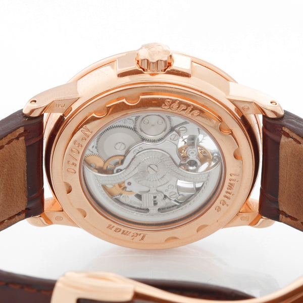 Blancpain 18K Rose Gold Leman Tourbillon Watch Ref 2825