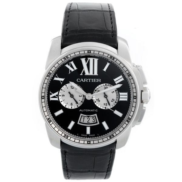 Cartier Calibre Stainless Steel Men's 42mm Watch W7100060 3578