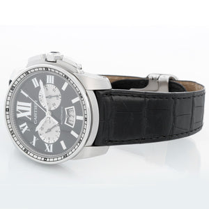 Cartier Calibre Stainless Steel Men's 42mm Watch W7100060 3578