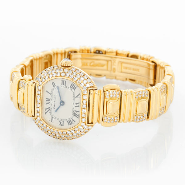 Cartier 18K Yellow gold Quartz Ellipse Ladies Watch / Bracelet