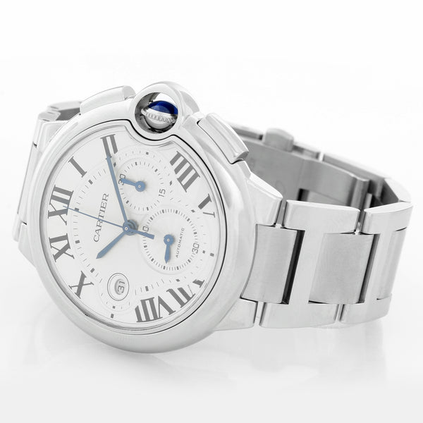 Cartier Ballon Bleu 44mm Stainless Steel Silver Chronograph Automatic W6920076
