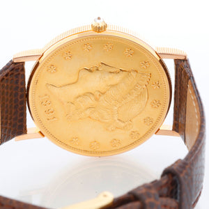 Corum $20 Liberty Double Eagle Gold Coin Men's 36mm Quartz Watch