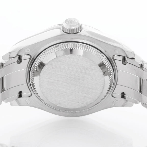 Rolex Ladies Pearlmaster 18k White Gold Watch 80299 Silver Diamond Dial