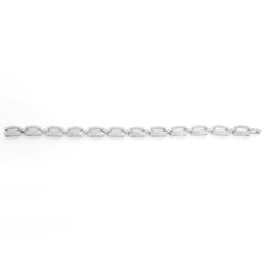 18K White Gold Diamond Link Bracelet