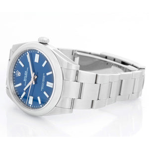Rolex Oyster Perpetual Men's Blue Dial 41mm Stainless Steel 124300