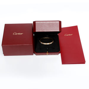 Cartier Love Pave Diamond Yellow Gold Bracelet
