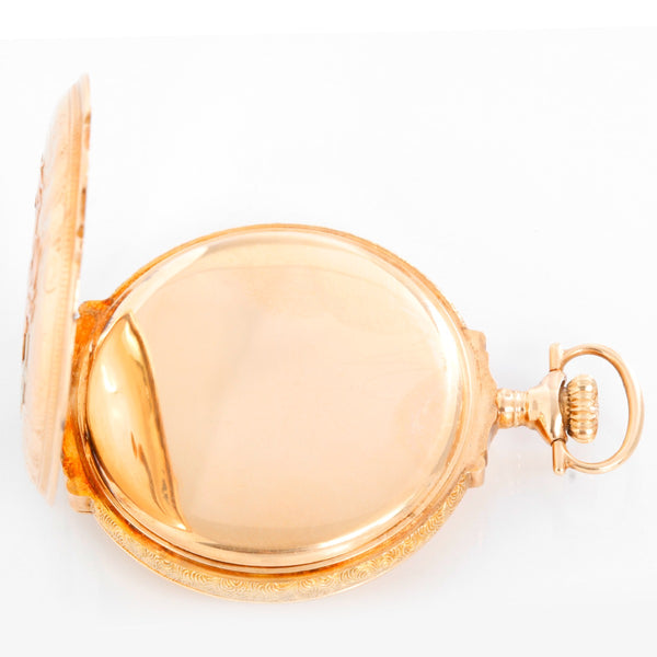 Elgin Multi Colored Box Hinged Gold  Pocket Watch