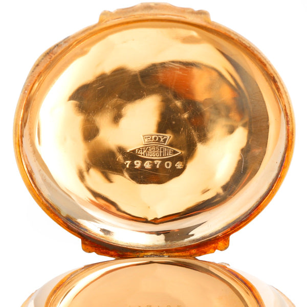 Elgin Multi Colored Box Hinged Gold  Pocket Watch