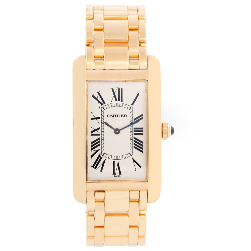 Cartier Tank Americaine (or American) Large  Men's Gold Watch ref 1735