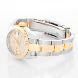 Rolex Ladies Datejust 2-Tone Watch 179173 Champagne Dial