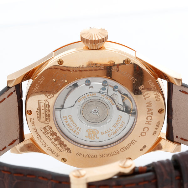 Ball Flying Scotsman 18K Rose Gold Men's Watch NM2198D-PG-LCJ-WH