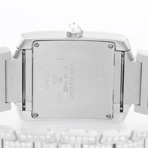 Cartier Pave Diamond Tank Francaise 18k White Gold Watch