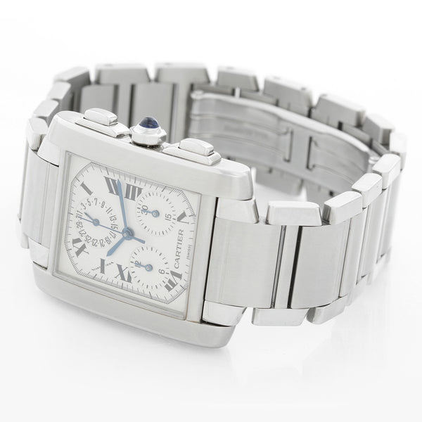 Cartier Tank Francaise Chronograph Men's Steel Watch W51001Q3 2303