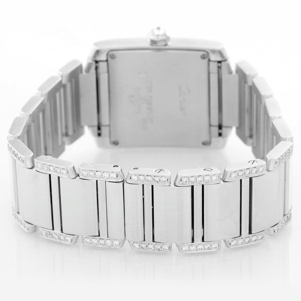 Cartier Tank Francaise 18k White Gold Ladies Watch WE1020S3 2491