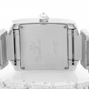 Cartier Tank Francaise 18k White Gold Ladies Watch WE1020S3 2491