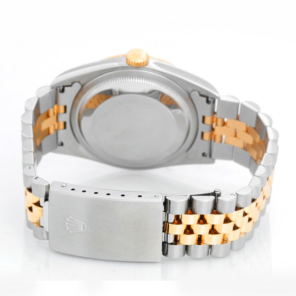 Men's Rolex Datejust Watch 16233 Blue Stick Dial