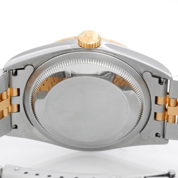 Men's Rolex Datejust Watch 16233 Blue Stick Dial