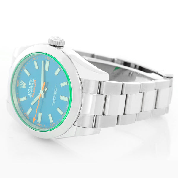 Rolex "Blue" Milgauss Stainless Steel Watch 116400 GV