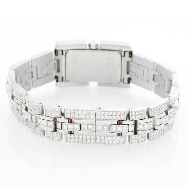 Fred of Paris 18K White Gold Pave Diamond Ladies Watch