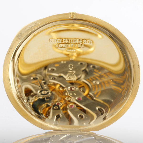 Patek Philippe & Co. 18K Yellow gold Hunter Case Pocket Watch Ref 865