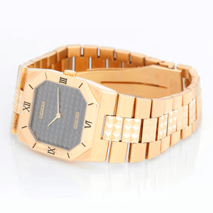 Extremely Rare Rolex Cellini Black Pyramid 18k Yellow Gold Watch 5150/8