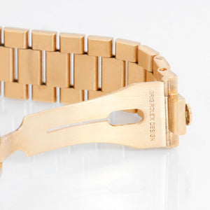 Extremely Rare Rolex Cellini Black Pyramid 18k Yellow Gold Watch 5150/8