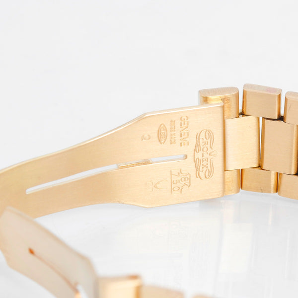 Extremely Rare Rolex Cellini Black Pyramid 18k Yellow Gold Watch 5150/8