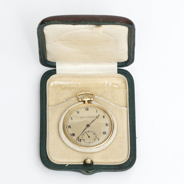 Extremely Rare " Eagle " Patek Philippe & Co. 18K Gold Open Face Pocket Watch