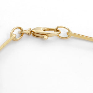 14K Yellow Gold Paper Clip Chain Bracelet