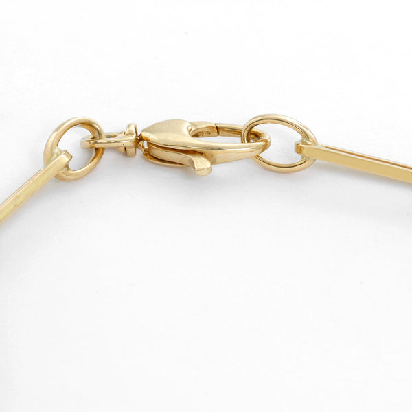 14K Yellow Gold Paper Clip Chain Bracelet