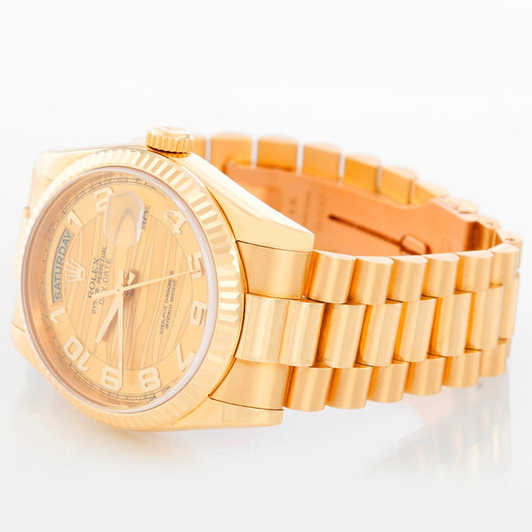 Rolex President Day-Date Men's Watch 118238 Champagne Wave Dial